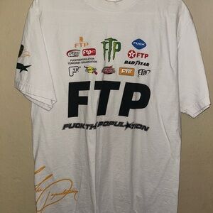FTP White Multi-Logo Graphic Tee